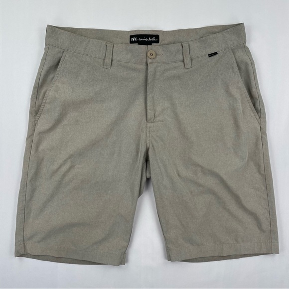 Travis Mathew Other - Travis Mathew Men’s Shorts Size 34 Tan Beige Chino Casual Performance 10” Ins